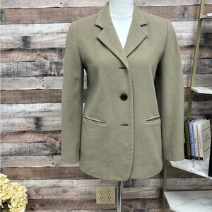 Saks Fifth Avenue Vintage Tan Wool Blazer 2P